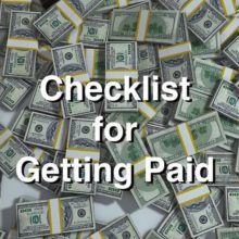Checklist for getting paid