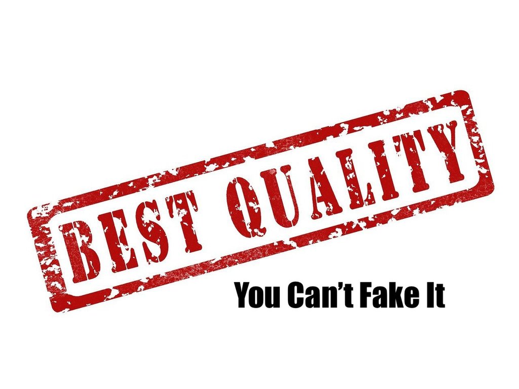 You can't fake quality image