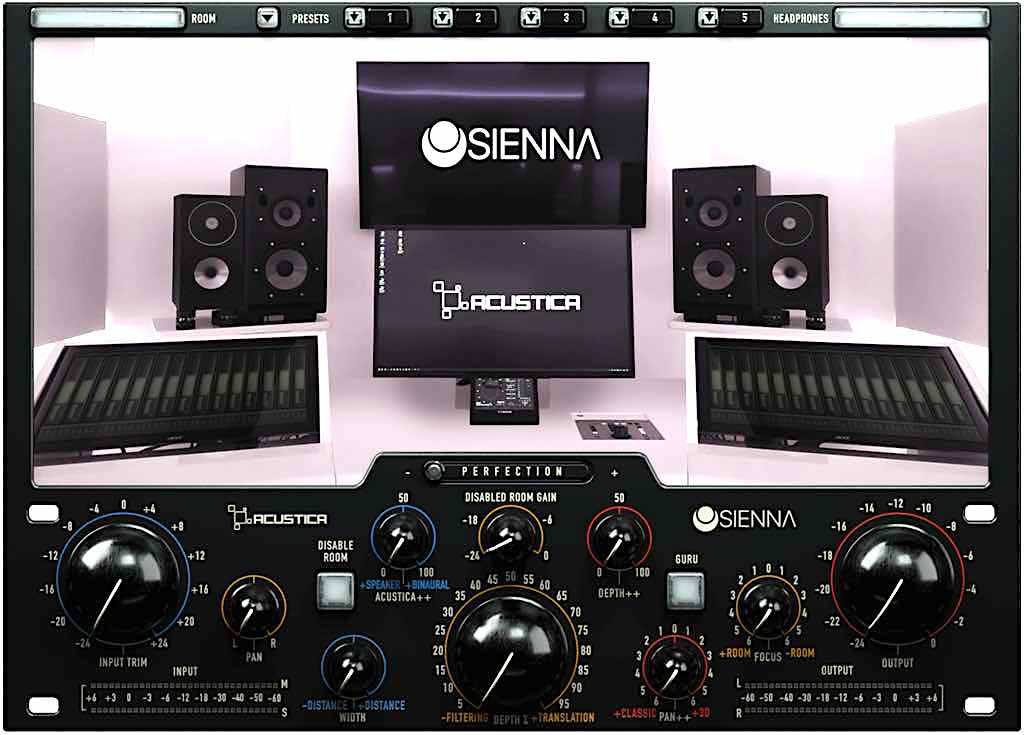 Acoustica Sienna headphone mixing plugin image