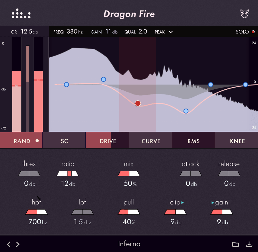 denise audio Dragon Fire tonal compressor plugin image