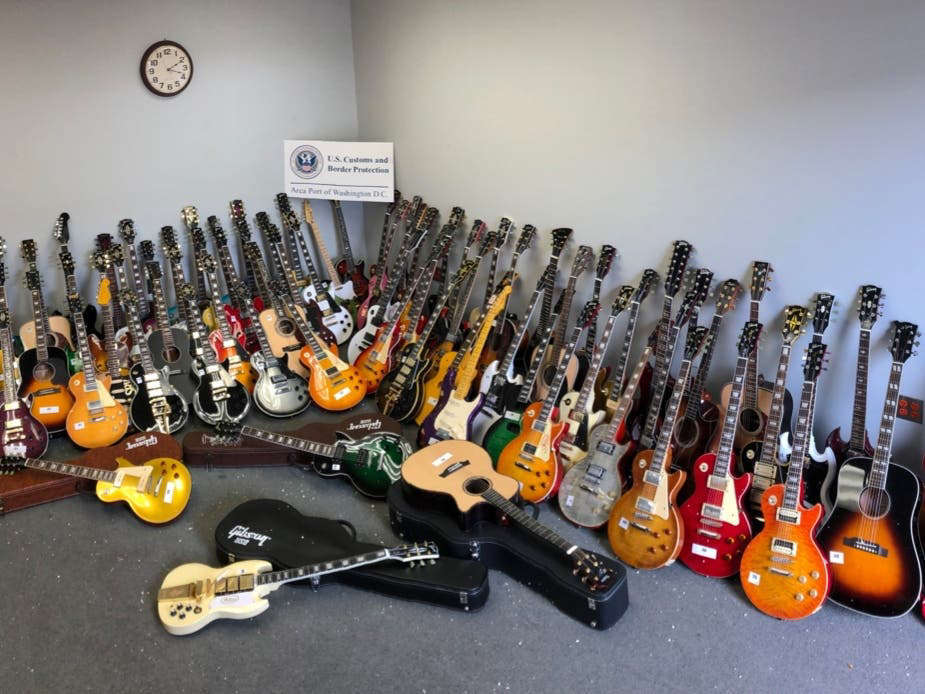 Counterfeit guitars seized image