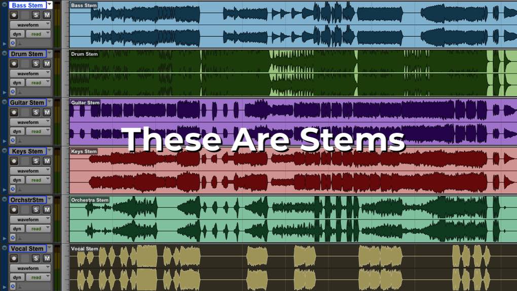 The difference between stems and tracks post on Bobby Owsinski's Music Production Blog