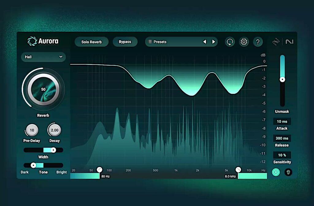 iZotope Aurora intelligent reverb plugin