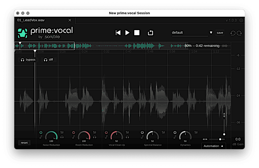 Sonible prime:vocal plugin